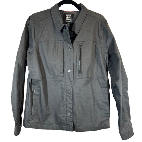 Alaskan Hardgear Jackets & Blazers - Alaskan Hardgear Jacket Womens L Gray Zip Pockets Snap Buttons Heavy Shacket